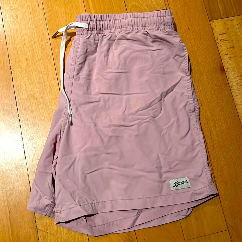 Bather Faded Pink Swim Trunks